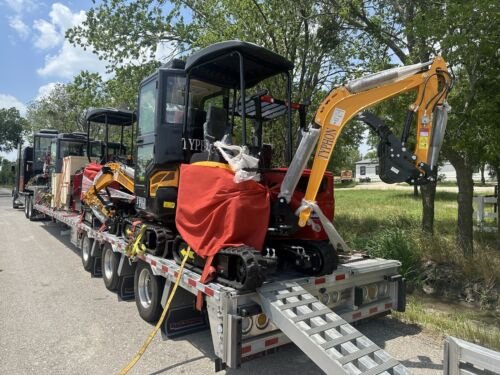 delivery of mini excavators