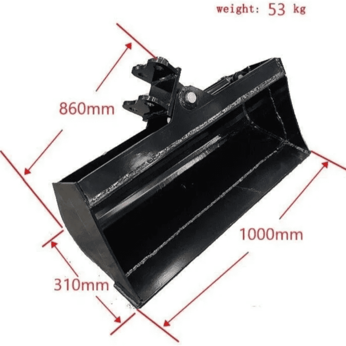 Excavator Attachment 1000mm Tilt Bucket 39" Hydraulic Tilting Bucket Heavy Duty USA