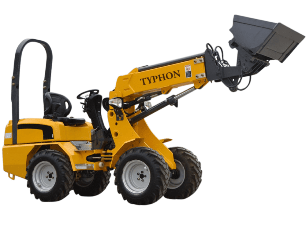 New TYPHON Wheel Loader with Kubota D1105 engine 24 hp 1 ton Load USA