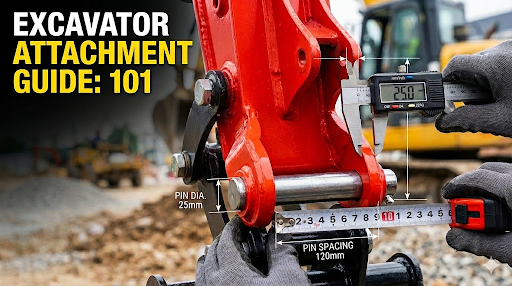 Mini Excavator Attachment Fitment Guide: Pin Diameter, Pin Centers, Span