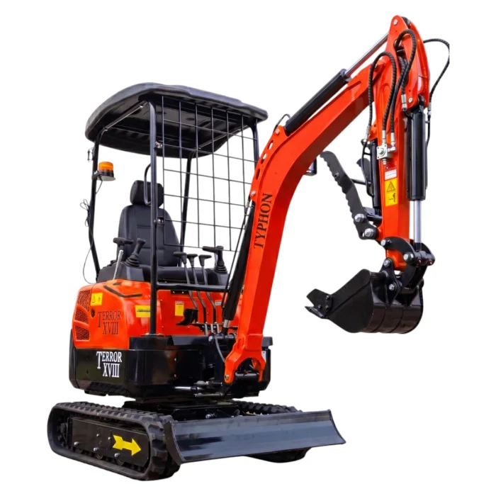 New 4,000 lb TYPHON Lux Mini Excavator Rubber Track with Kubota Diesel Engine USA