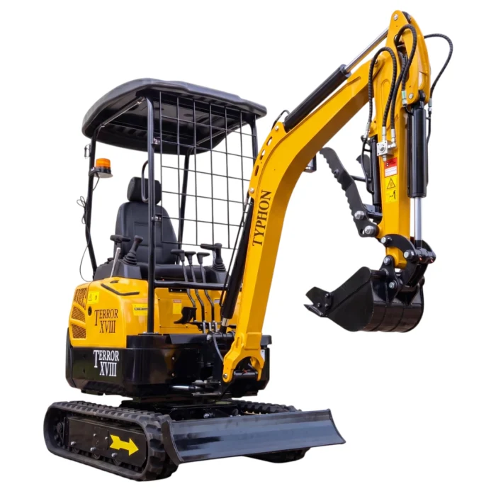 TYPHON TERROR XVIII Mini Excavator – 4000lbs Digger with 0.035 cbm Bucket USA
