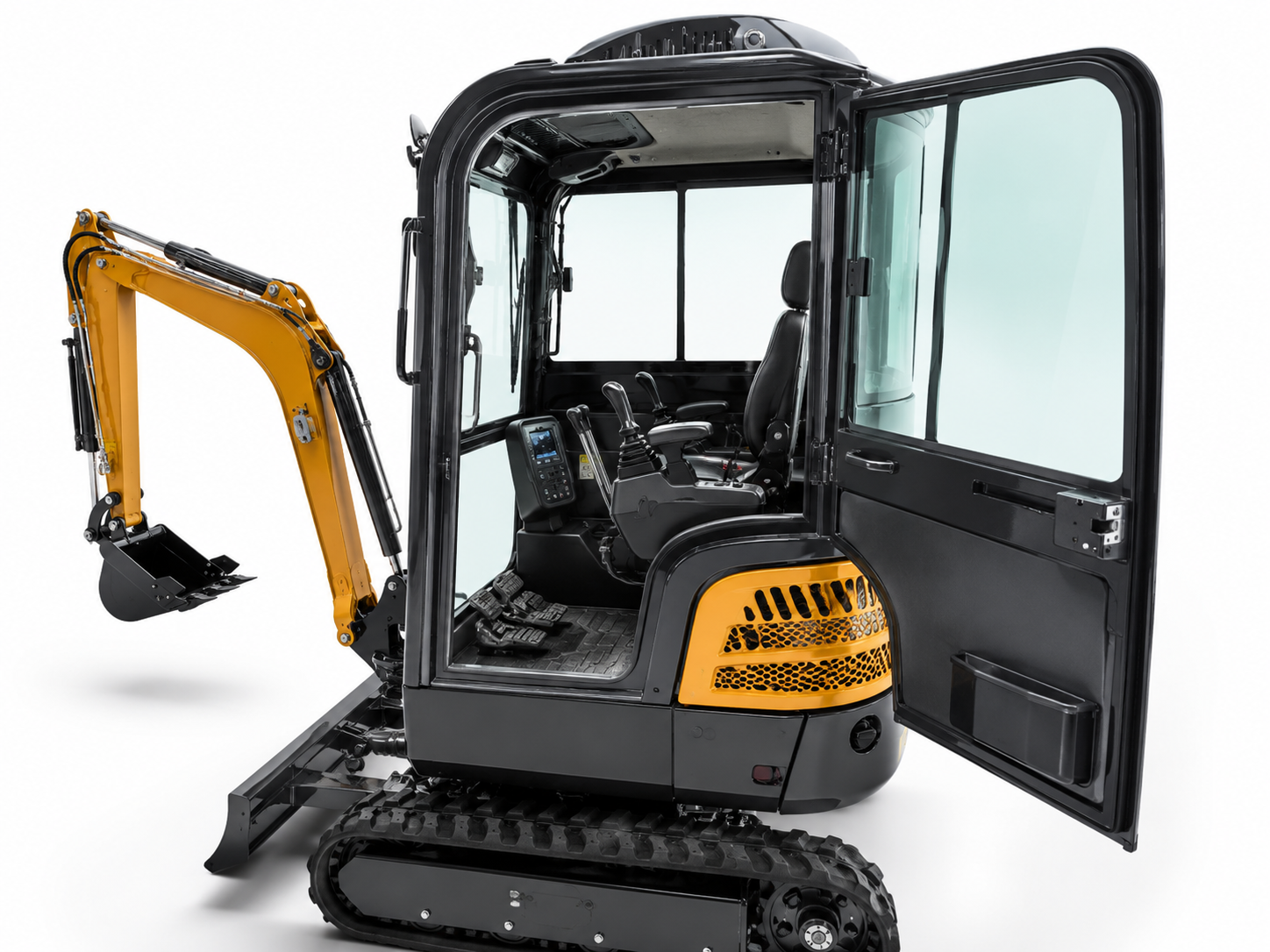 TYPHON TERROR XVIII Prestige excavator with open engine service compartment