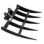 Rake: Mini Excavator Attachment for Grading, Leveling, Loosening , Removing Soil USA