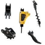 5-in-1 0.8-2 Ton Excavator Attachments Quick Coupler Bucket Ripper Auger Hammer