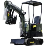 TYPHON TERROR X STORM Mini Excavator – 1 Ton Trench Digger with Canopy, Hydraulic Thumb Clip, Bucket USA